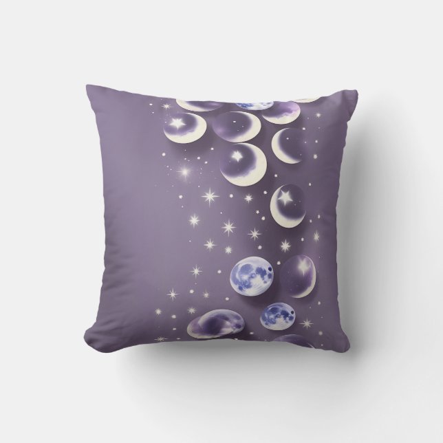 Kastkudde - Lavendel Celestial Moon Kudde (Framsida)