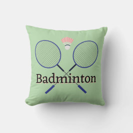 Kastkudde med badminton-design kudde