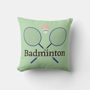 Kastkudde med badminton-design kudde