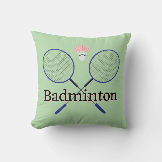 Kastkudde med badminton-design kudde (Framsida)