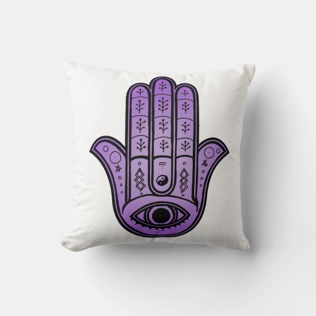 Kastkudde med Hamsa Hand-design Kudde (Framsida)