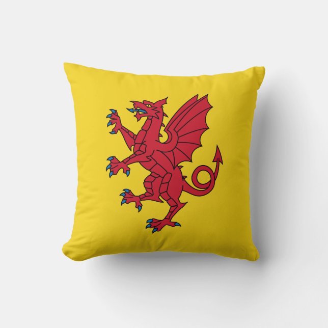 Kastkudde med Somersetflagga Kudde (Framsida)