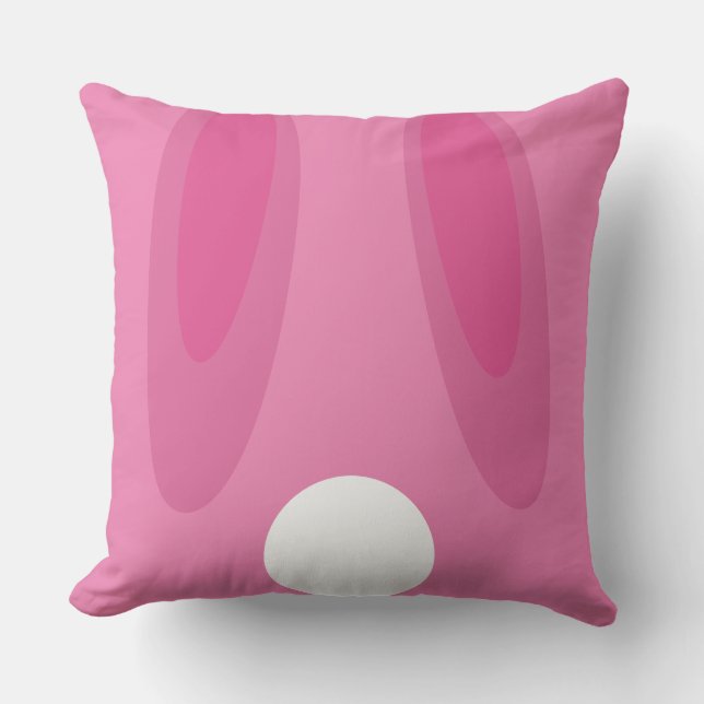 Kastkudde - Miss Pink Bunny Öron Kudde (Framsida)