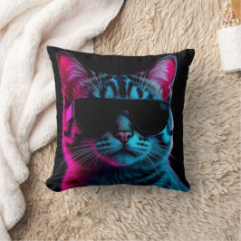 Kastkudde neon katt kudde