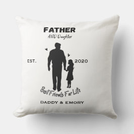 Kastkudde - Personlig far och dotter bäst Kudde