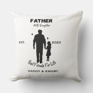 Kastkudde - Personlig far och dotter bäst Kudde