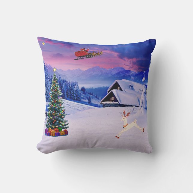 Kastkudde Santa Claus stämning  Kudde (Framsida)