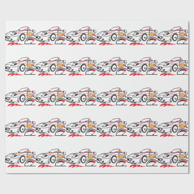 Kastkudde Snabba Drömmar – Racingbil Kudde Design Presentpapper (Platt)