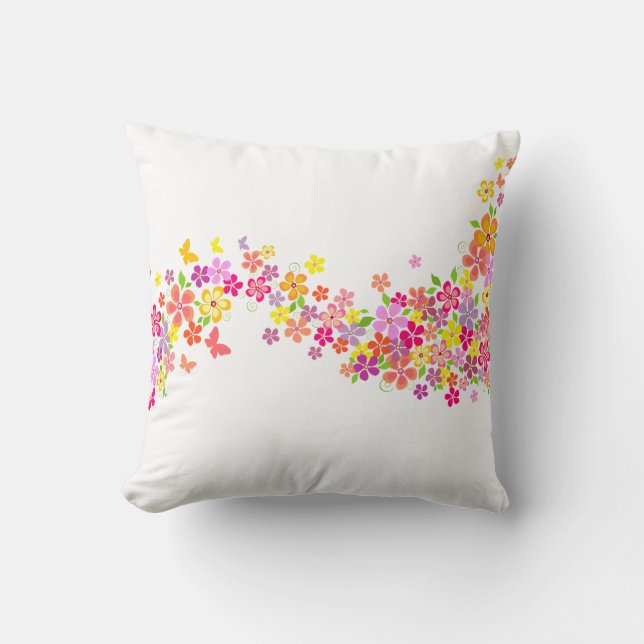 Kastkudde-Sommarblommor Kudde (Framsida)