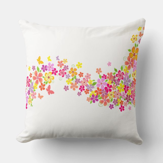 Kastkudde-Sommarblommor Kudde (Framsida)