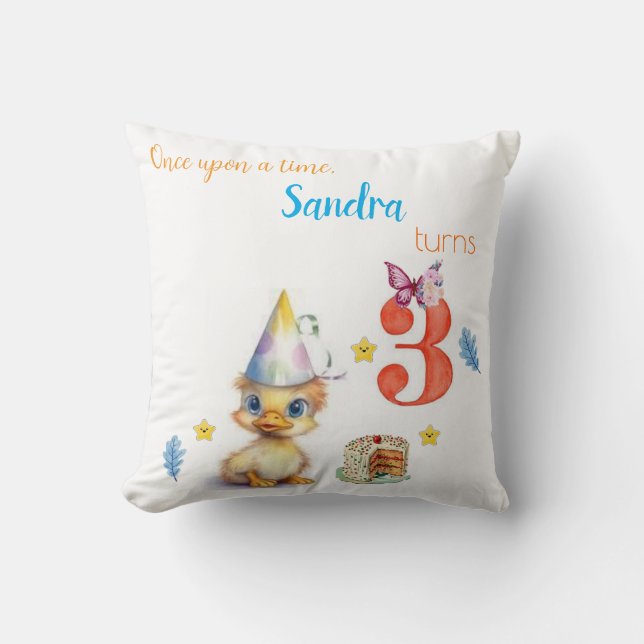 Kastkudde Söt Chick Tårta Kudde (Framsida)