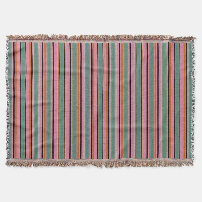 Kastmadrass med randig texturerad design filt (Framsidan)