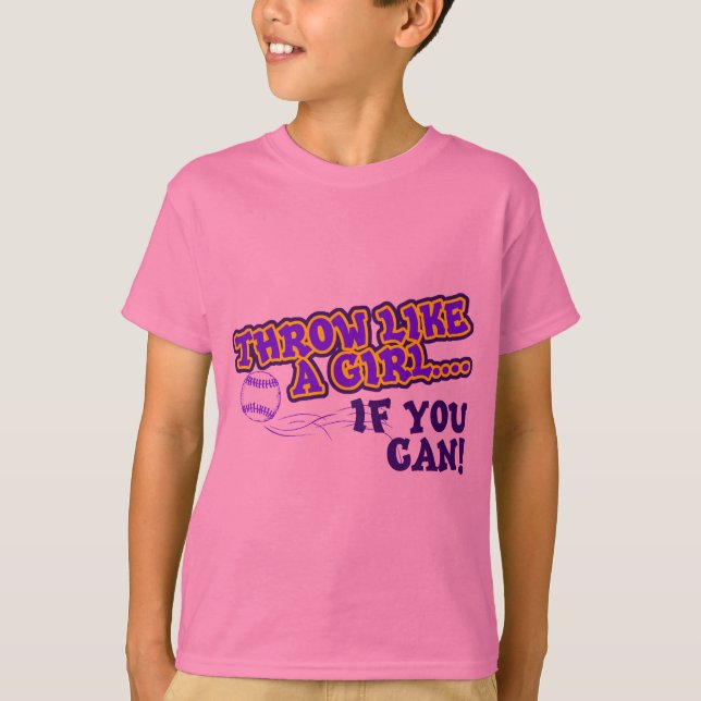 Kastnågot liknande en flicka, om du kan tee shirt (Framsida)