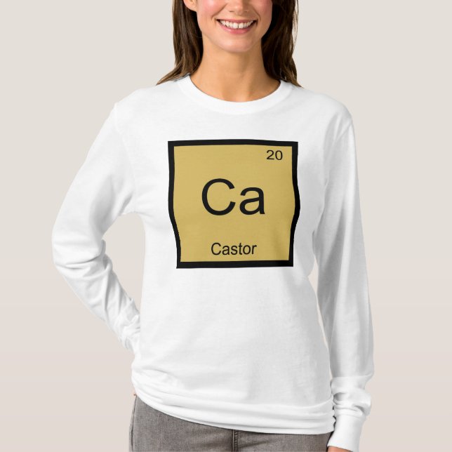 Kastor Namn Kemiskt Element Periodiska Systemet Tee (Framsida)