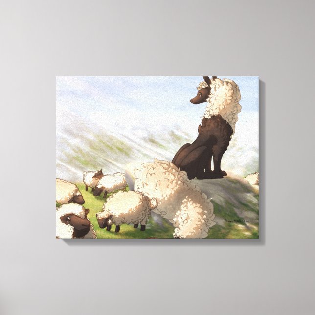 Kastraal Draggo Sheep Guardians - Stretched Canvas (Framsida)