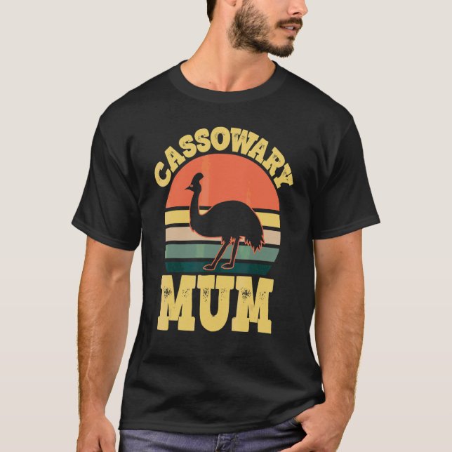 Kasuar mamma söt kasuar familjefest t shirt (Framsida)