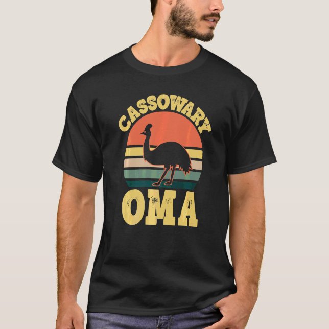 Kasuar Oma Söt Kasuar Familjefest   T Shirt (Framsida)