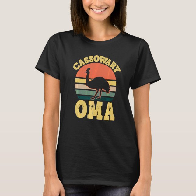 Kasuar Oma Söt Kasuar Familjefest   T Shirt (Framsida)
