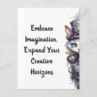 Kat 1 Kitten och top hat Vykort