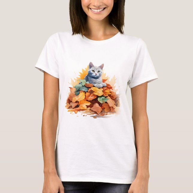 Kat 2 i Fall T-Shirt (Framsida)