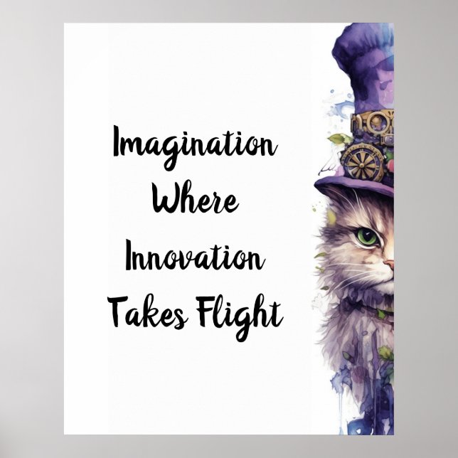 Kat 5 Advent Lila Helgdag kitten Poster (Framsidan)