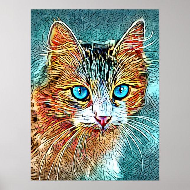 Kat 685 Turkos-Orange Poster (Framsidan)