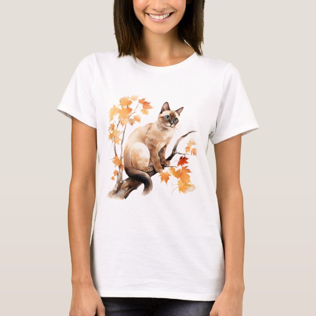 Kat 6 i Fall T-Shirt (Framsida)