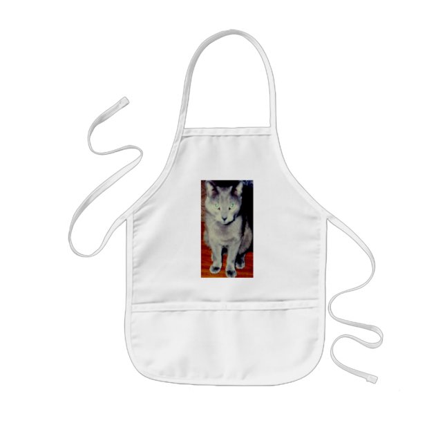 Kat #6 ,Kids Apron Barnförkläde (Framsidan)