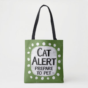 Kat Alert Tote Bag Tygkasse