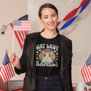 Kat-älskaren stöder Kamala entusiastiskt 2024 T Shirt