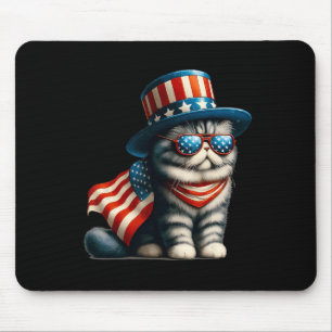 Kat American Flagga Cat Lover Meowica Indepe Musmatta