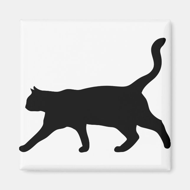 Kat Animal the Silhouette Innekatt Kitten Magnet (Framsidan)