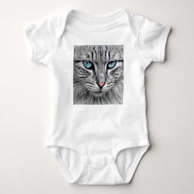 Kat Ansikte Fractal design T Shirt (Framsida)