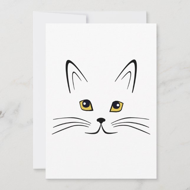 Kat Ansikte Inbjudningar (Framsida)