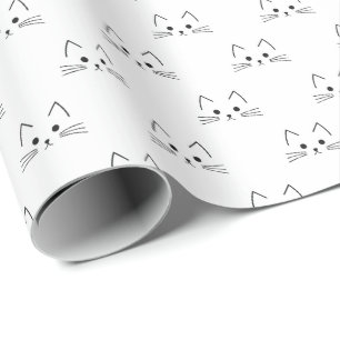 Kat ansikte mönster presentpapper