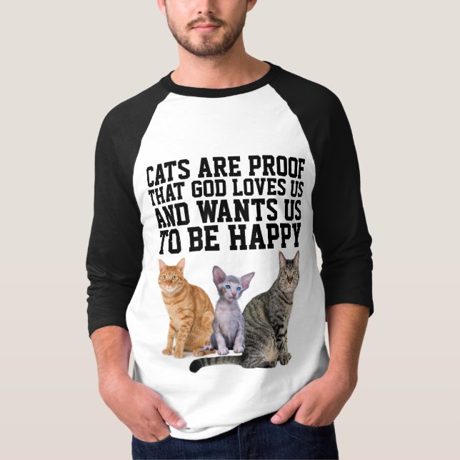 KAT ÄR ETT BEVIS PÅ ATT GOD KÄRLEK US CAT T SHIRTS (Framsida)