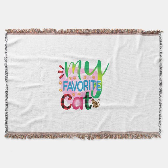 Kat Art min favoritkatt Filt (Framsidan)