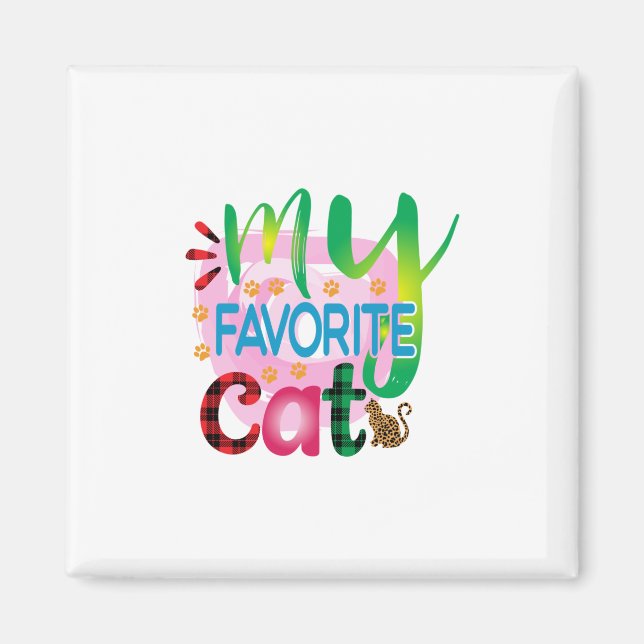 Kat Art min favoritkatt Magnet (Framsidan)
