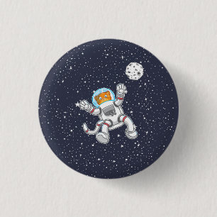 Kat Astronaut i rymden Kostym nuny astronomi Knapp