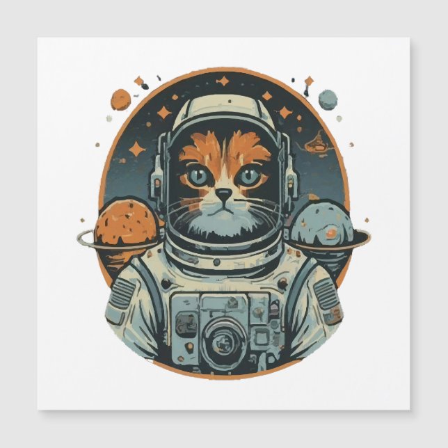 Kat-astronaut på asteroider (Framsida)