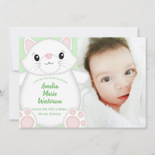 Kat Baby Shower Kattunge Inbjudningar