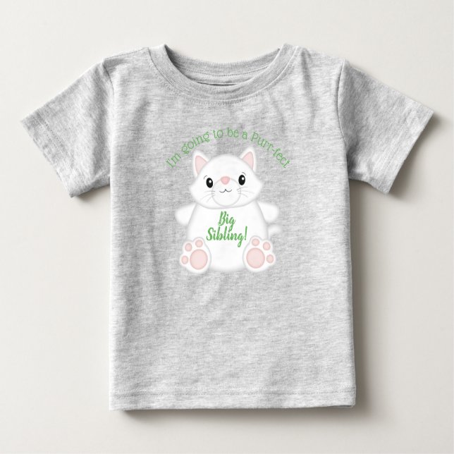 Kat Baby Shower Kattunge T Shirt (Framsida)