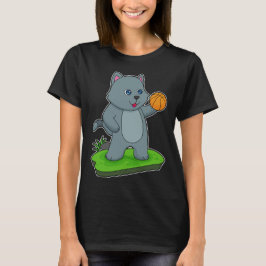 Kat Basketball-spelare Basketball T Shirt