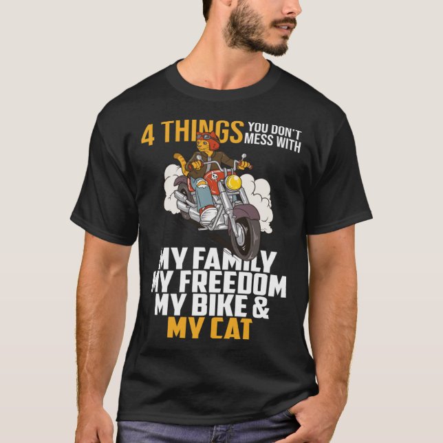 Kat Biking Biker Cruiser Motorcyklar Kit T Shirt (Framsida)