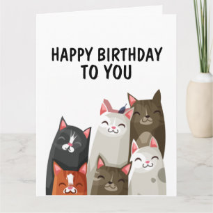 KAT BIRTHDAY BIG CARD, FRÅN MIG OCH MIN KATTUNGE B KORT