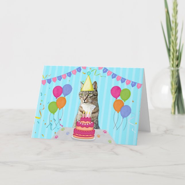 Kat Birthday-Helgdag Kort (Framsida)