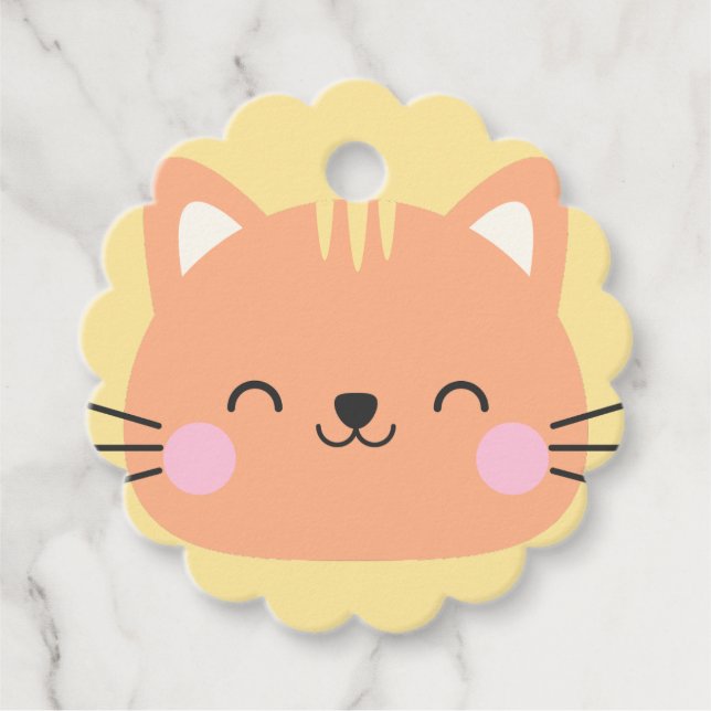 Kat Birthday Kids Art Gåvor Etiketter (Framsida)