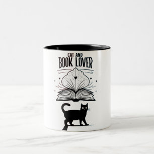 Kat & Bok Älskare Mugg