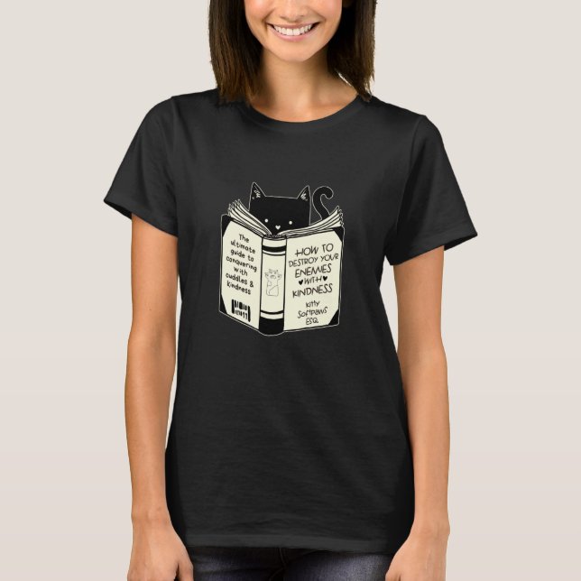 Kat Bok av Kattunge Softpaws,Lunt Kreativ Cat Kärl T Shirt (Framsida)