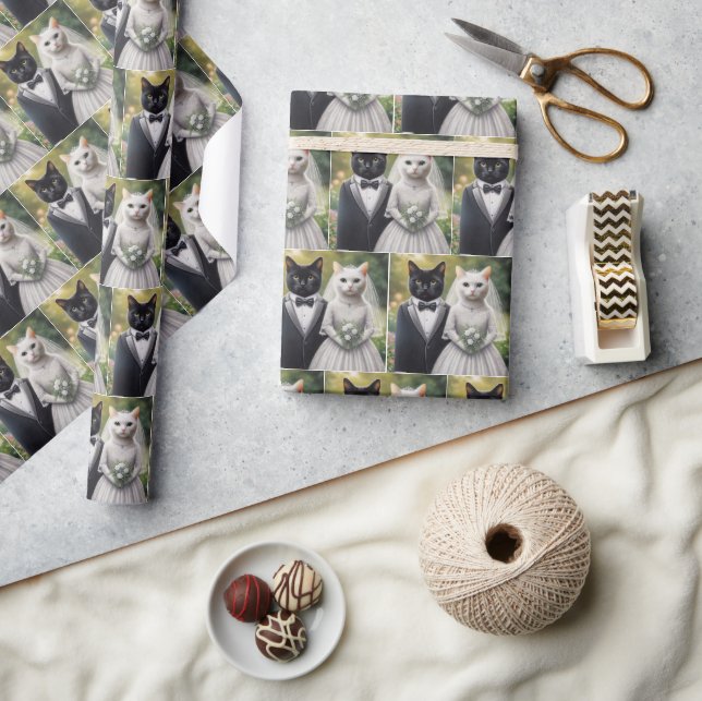 Kat Bride and Groom Presentpapper (Hantverk)